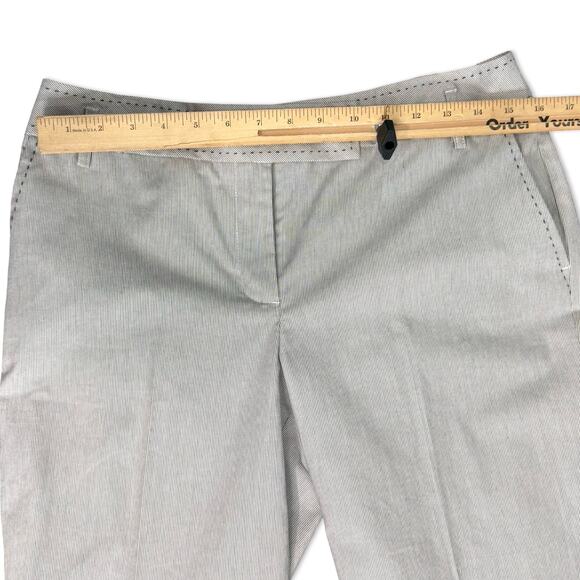 LOFT White Black Thin Pinstripe Blazer sz 12P Wide Leg sz 8 Pant Suit NEW Tags - Picture 10 of 16